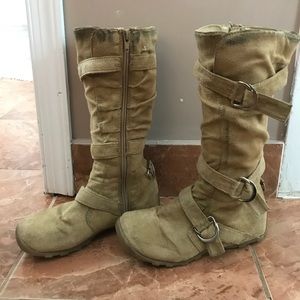 Tan Faux Suede Boots